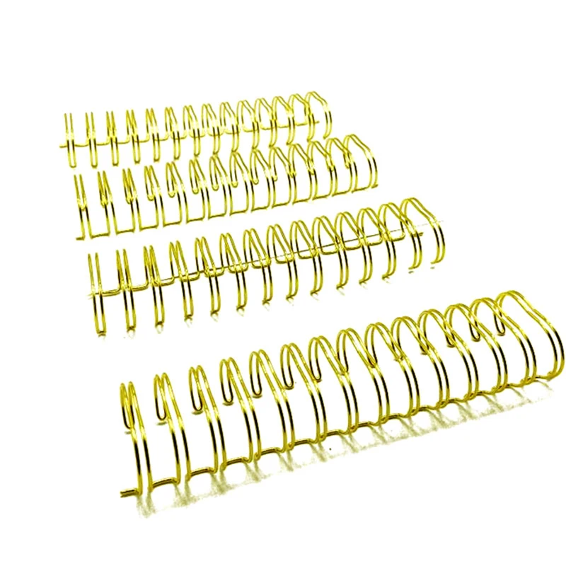 
Custom Metal Coil Gold Silver Twin Ring Double Loop Wire O for Book Binding 