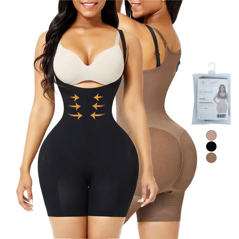 HEXIN wholesale Nude Large Size Butt Enhance high waist Bodysuit Plastic Bone body shaper