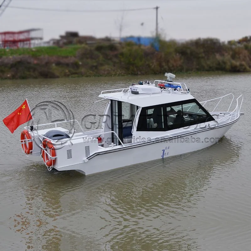 8 Persons Aluminium Water Leisure Tour Boat 25 Feet 7.5 Meters Rescue Boat High Speed Patrol Boat For Sale