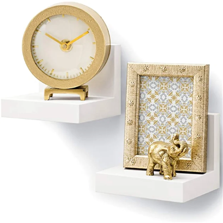 Hot sale white floating wall ledges 2 pack showcasing mini frames shelf wall wood