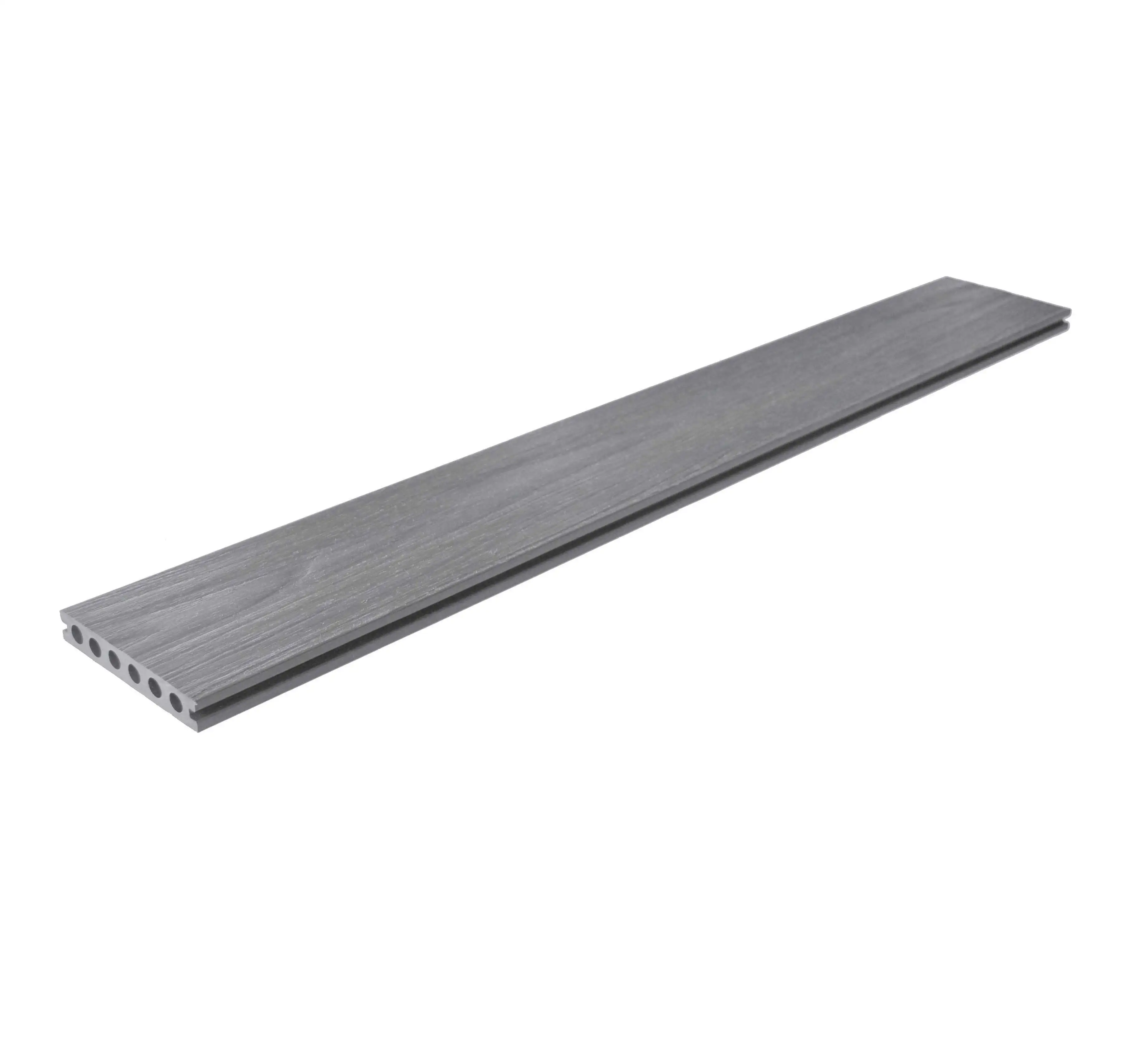 Garden decorative material outdoor grooved terrace wood plastic composite wpc bull nose board for decking flooring
