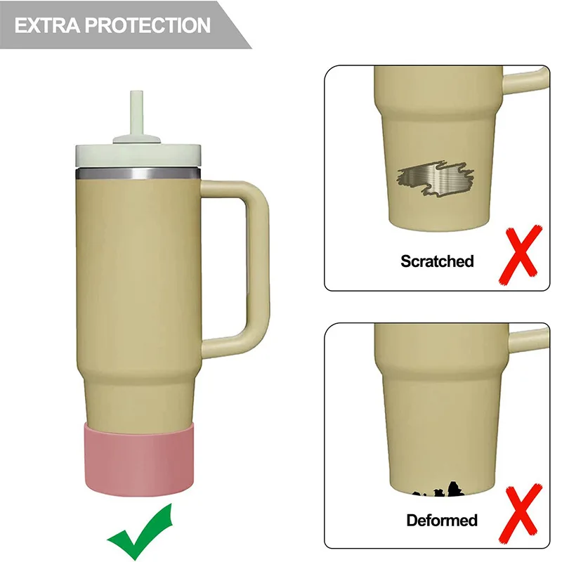 Silicone Boot Sleeve Protective Water Bottle Cup Bottom Bumper Cover for Stanley 12oz 24oz 40 oz 30 oz Tumbler