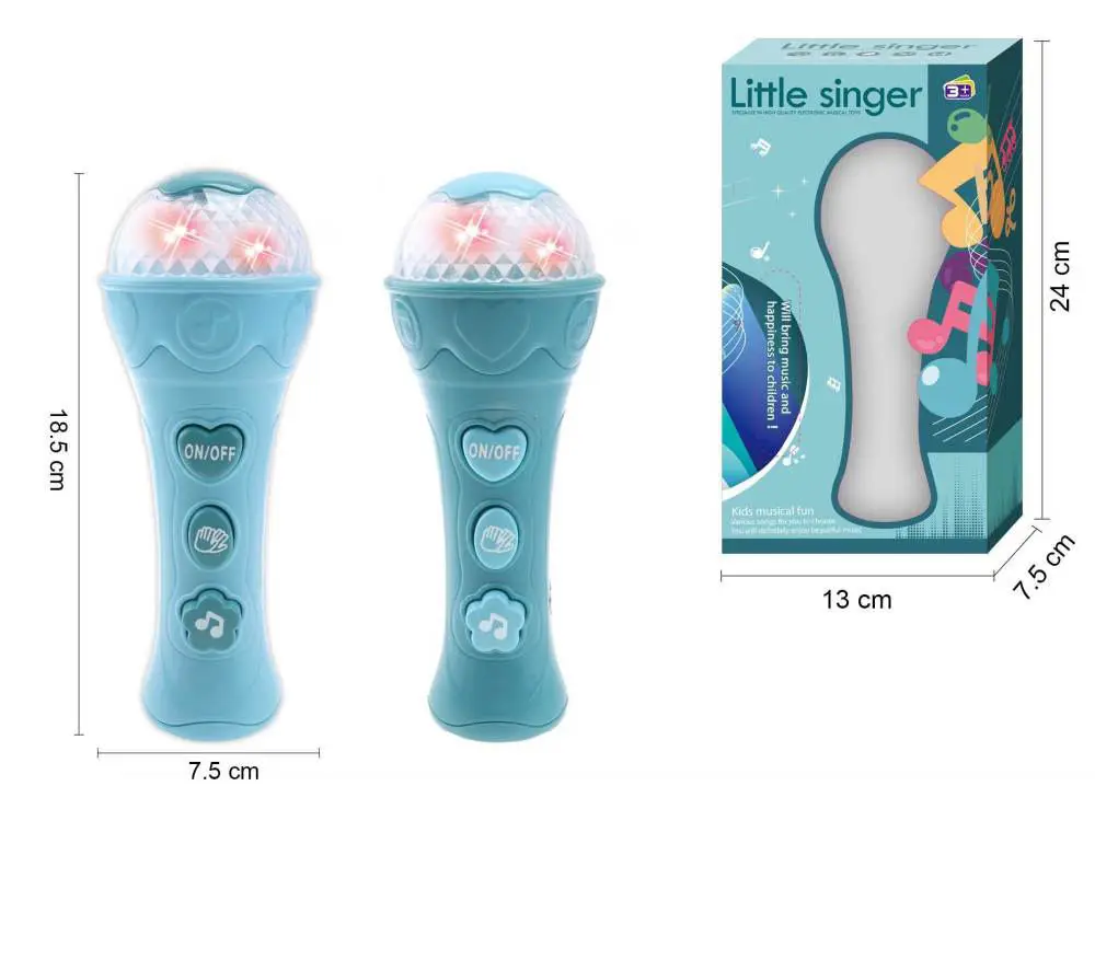 Wholesale Children Musical Instrument Electric Microphone Wireless Portable Karaoke Toys USB Connect MP3 With Song And Light
