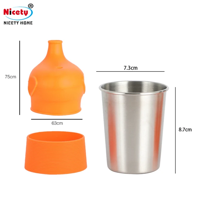 Кружки для малышей из нержавеющей стали с крышками детские кружки без пластика и защитой от повреждений