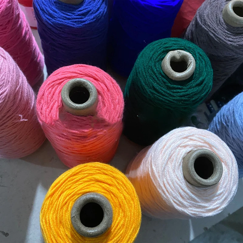 100% Acrylic Knitting Blended Crochet Tufting carpet Milk Cotton  8ply 200g 400g Tufting Yarn For Tufting Gun