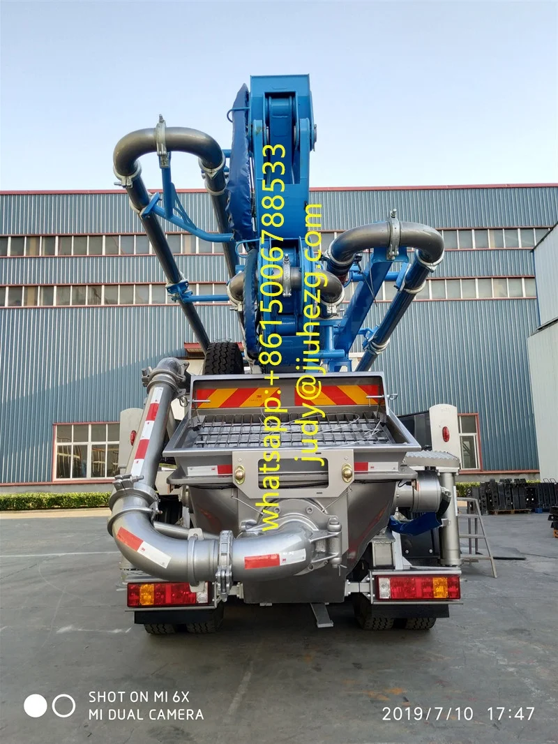  Китай мобильный бетононасос Qingdao JIUHE 33 м 35 36 38 39 42 47 48 52 56 бетономешалка с SINOTRUK