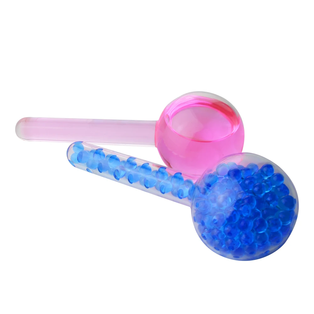 Beauty shop cosmetic gift set facial spa massager products big size Face ice globes with glitters