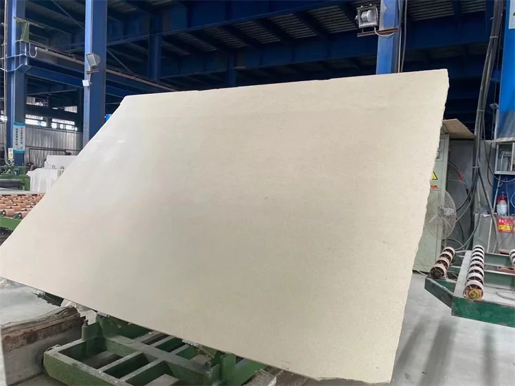 Portugal Moca Cream Limestone Slab Modern Design Polished Surface for Villa Exterior Wall and Floor Wholesale Price