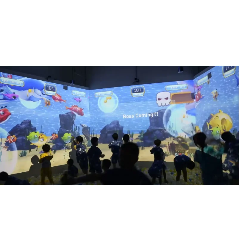 immersive room laser touch tech interactive wall projection game 3d immersive experience