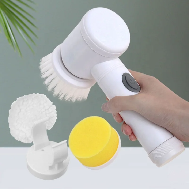 Wholesale Multi Functions Car Window Glass Electric Rotary Scrubbing Machine Toilet Cleaning Brush Set