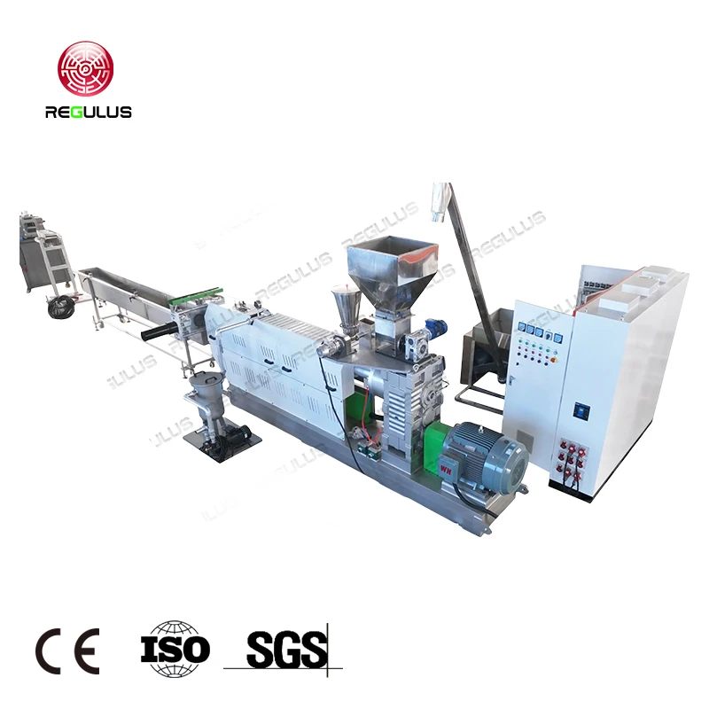 LDPE Flakes Semi-plasticized Granules Reusing Pelletizer Granulator Granulating Single-stage Strand Pelletizing Machine Line