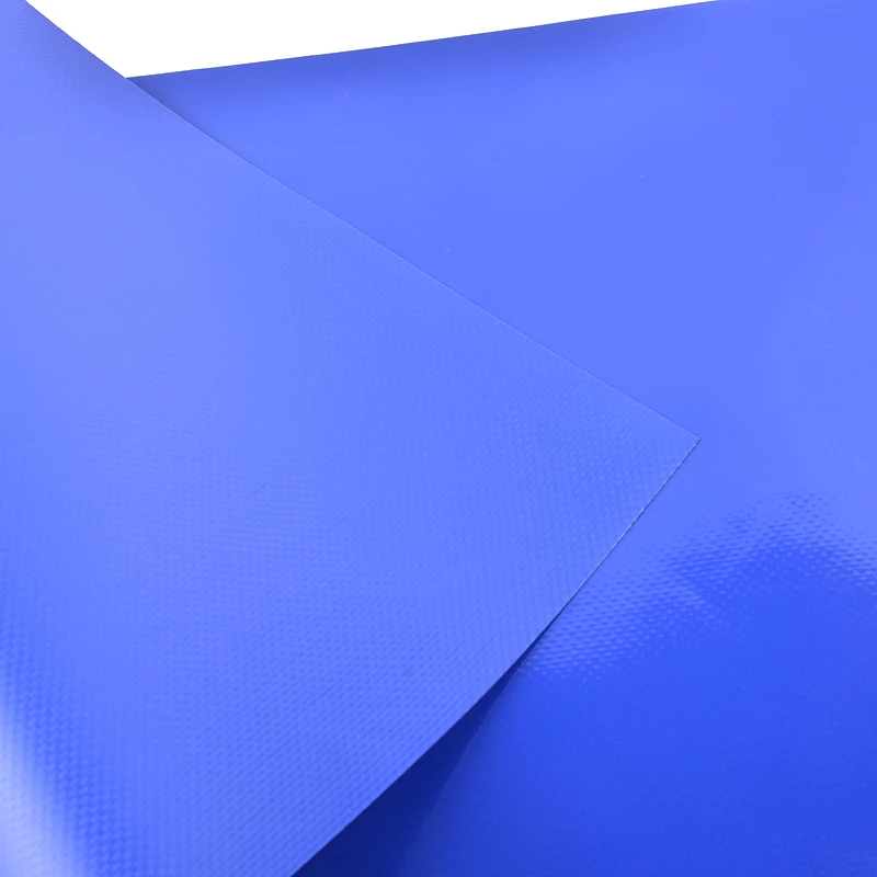 610gsm popular Blue Color Cold Resistant Waterproof PVC Fabric Tarpaulin Roll Materials for Truck Cover