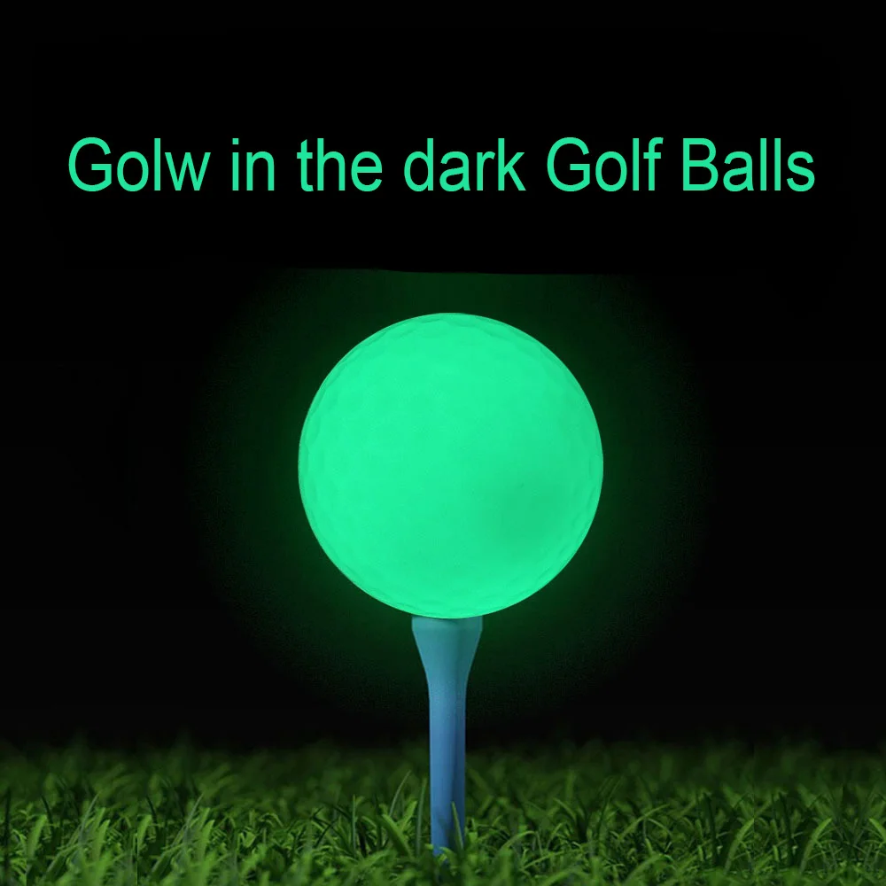 Wholesale Golf luminous ball glow golf ball after UV light glow in the dark Urethane fluorescent golf ball
