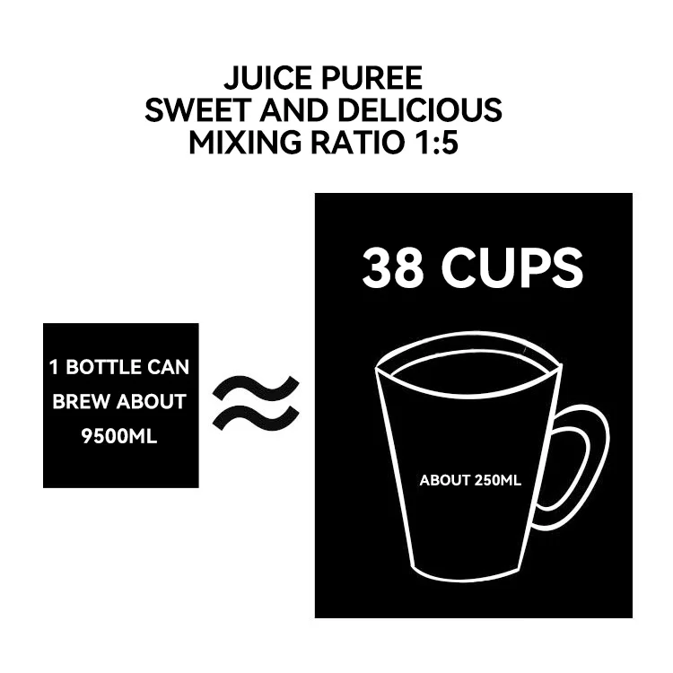 Hot sale 1.9L concentrated orange juice pearl milk tea ingredients flavored juice drink