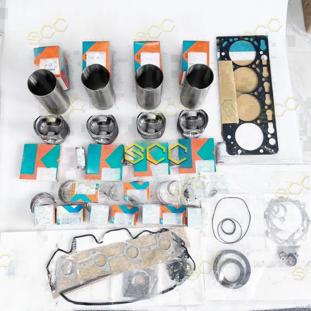 Запасные части двигателя Kubota V3800-T V2403-T V2607-T V1505-T D722 Ремонтный комплект для капитального ремонта деталей строительной техники