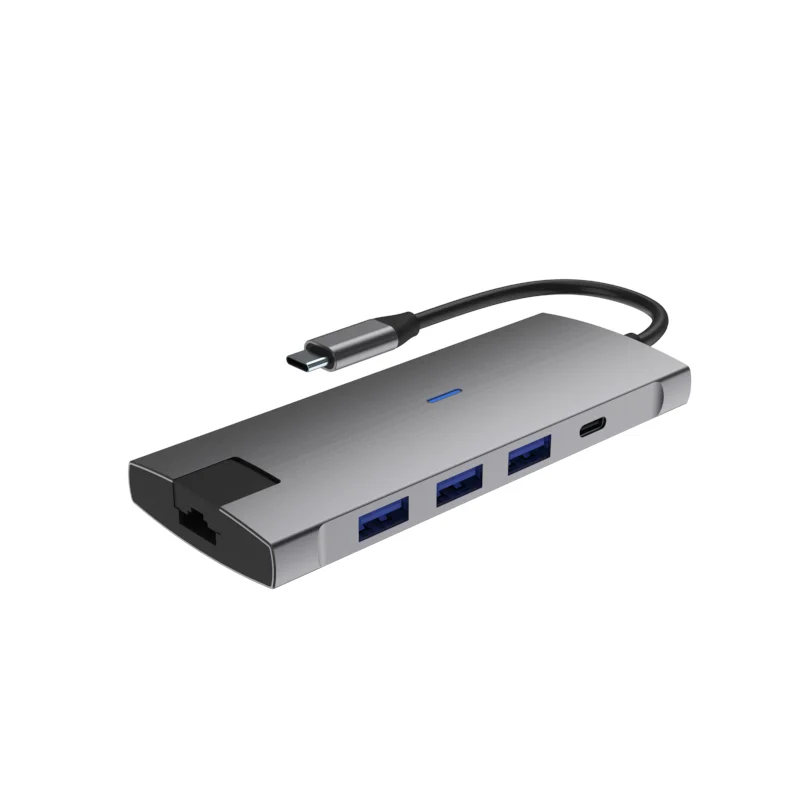 
DataRoad Muti Port 9 in1 usb type c hub adapter 4K HDMI USB 3.0 PD type-c SD TF mini DP 9 Ports usb type-c hub 