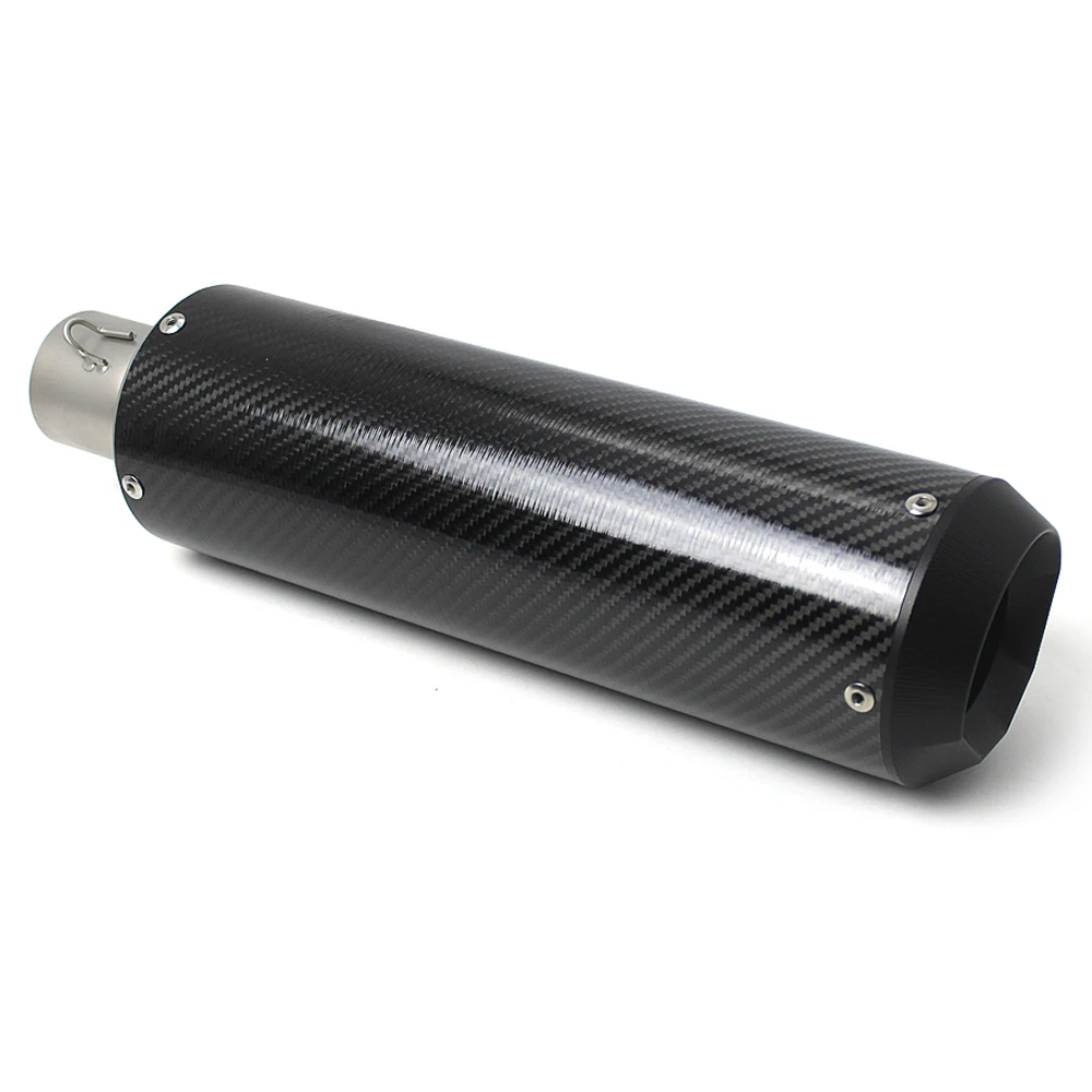 Universal Motorcycle 51mm Carbon Fiber Exhaust Pipe Muffler Slip on