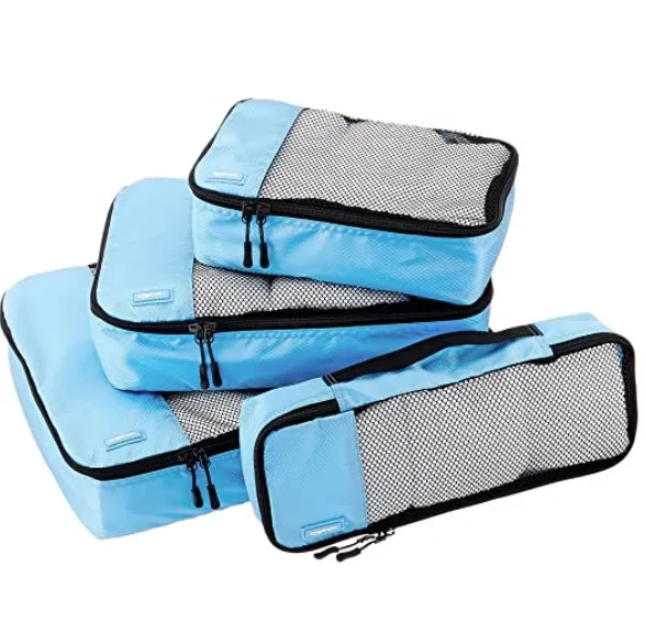 Packing Travel Organizer Cubes Set Travel Shoe Bag Pure Polyester Oxford Zipper Nylon