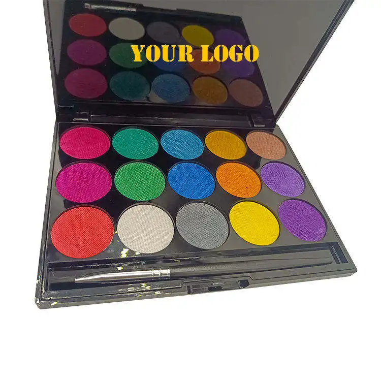 New arrival 15 color non toxic women makeup eyeshadow eye shadow highly pigmented eyeshow pallettes cake eyeliner palette