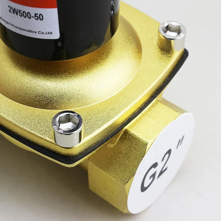 2/2 способ нормально закрытый AC DC 12V 110V 24V 220V большой размер 2 inch воды Соленоидный клапан