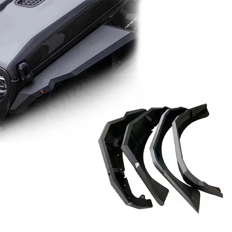 Black Wheel eyebrows Fender Flare Front Rear Kits for Jeep Wrangler JK 2007-2017