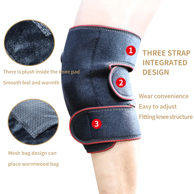 Греющий наколенник с зарядкой, регулируемый и теплый, снимает боль в колене, для мужчин и женщин, 2022