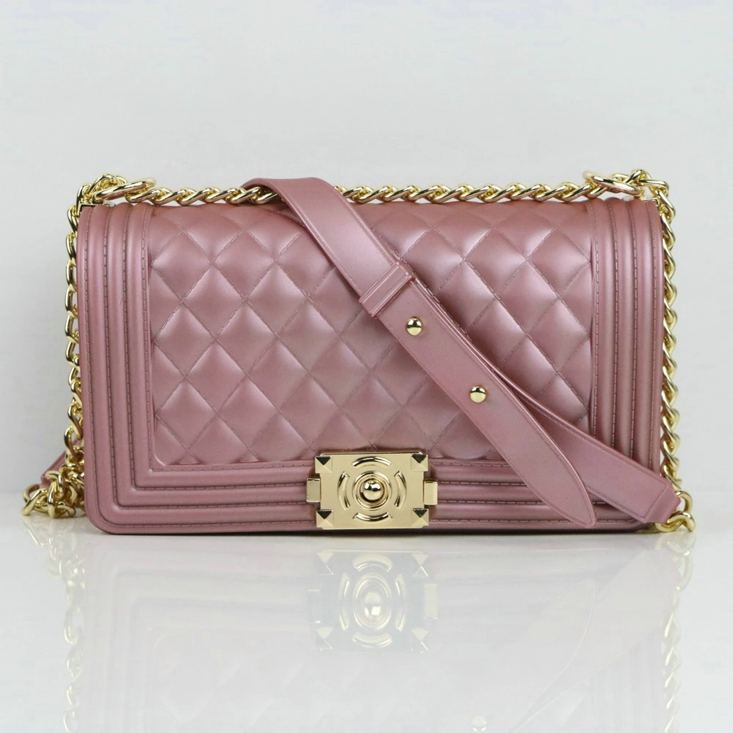 
Summer Easy-Carry Cheap Wholesale Jelly Waist Bag For Women Rhombus Large-Capacity Chain Special Handbags For Traveling 