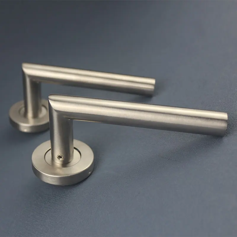Home safety defender door handle lock kit home office hotel Stainless steel door lever handle on rose