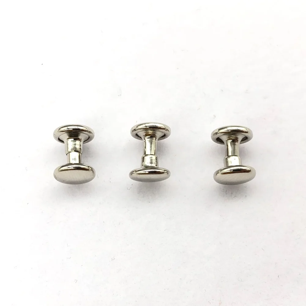 Custom Copper Solid Metal Decorative Double Head Cap Stainless Steel Brass Rivet For Leather