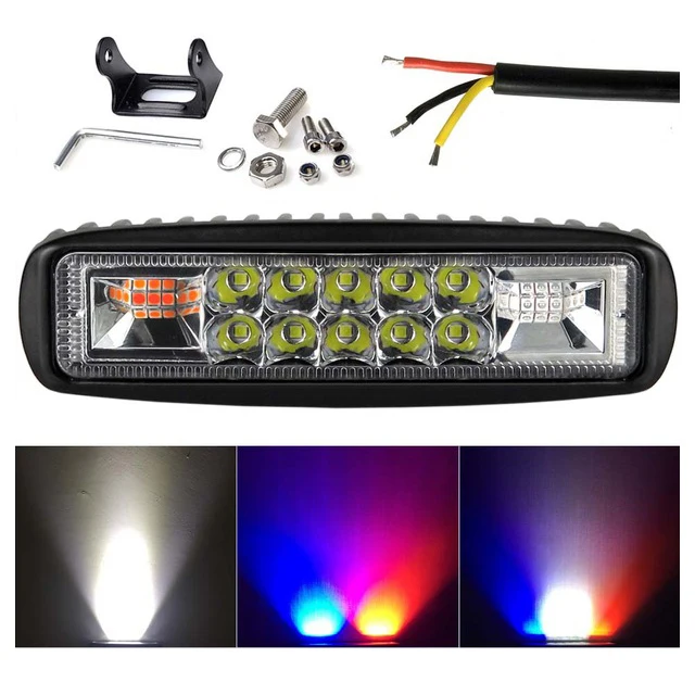 6 дюймов супер тонкий мини Led рабочий свет бар для мотоцикла 4x4 внедорожный дневные ходовые огни сигнальная лампа предупреждающая светодиодные дневные ходовые огни