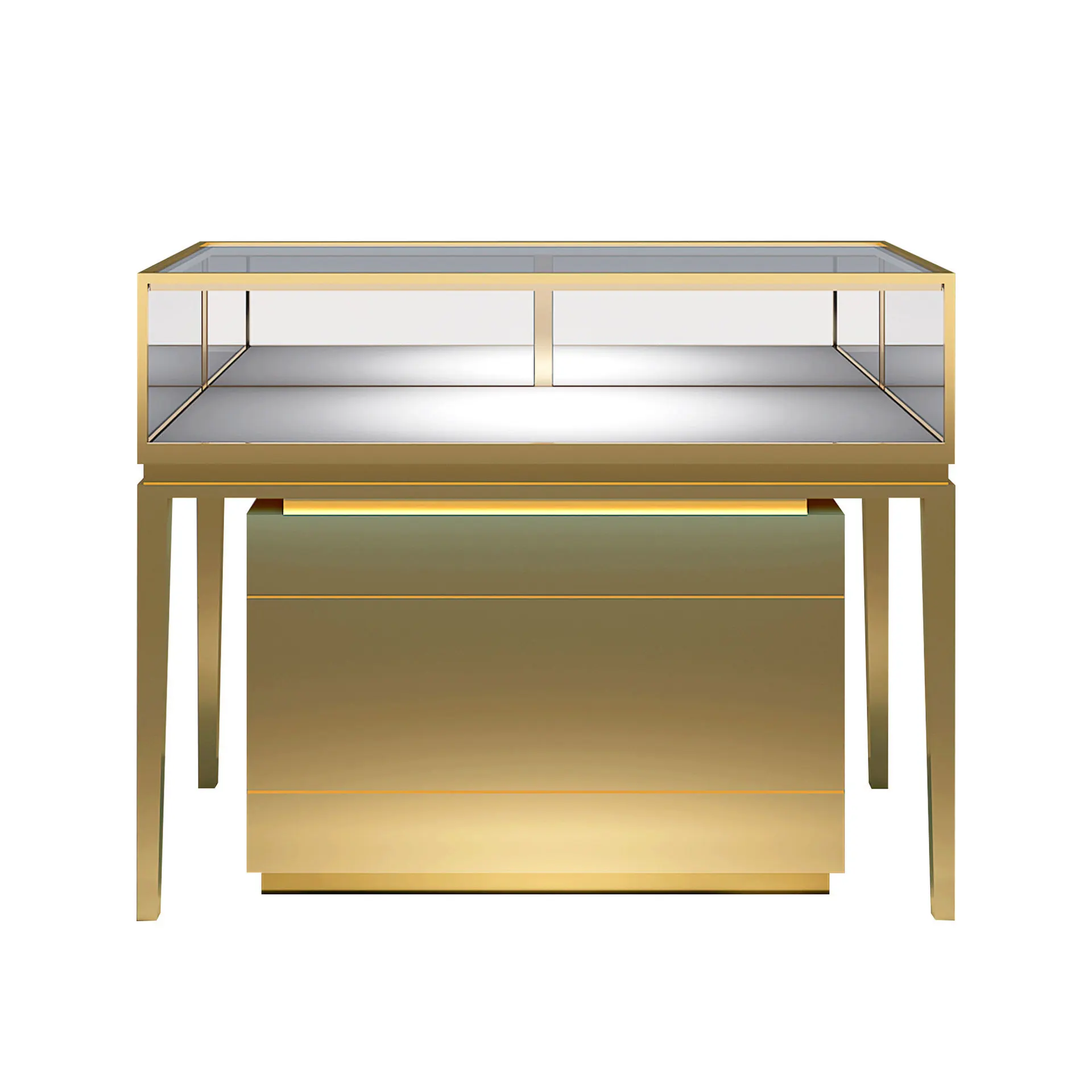 Shopping mall glasses jewelry display glass display cabinet cosmetic model handmade glass cabinet