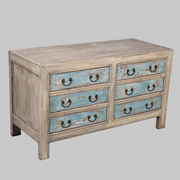 Chinese Antique Natural Recycled Wood Sideboard Chest drawers bedroom sideboard