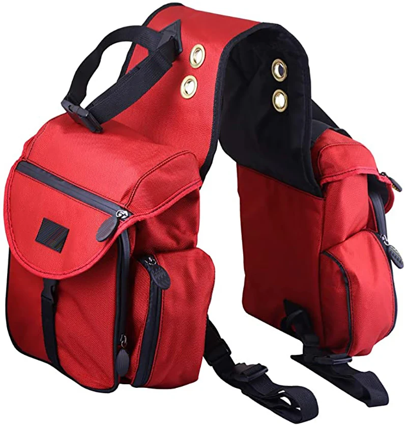 Polyester durable horse saddle bag waterproof riding bag equestrian