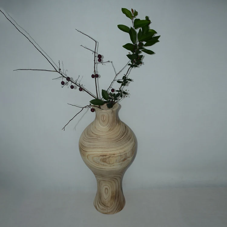 
New Original wooden handicrafts luxury style modern decoration flower vases 