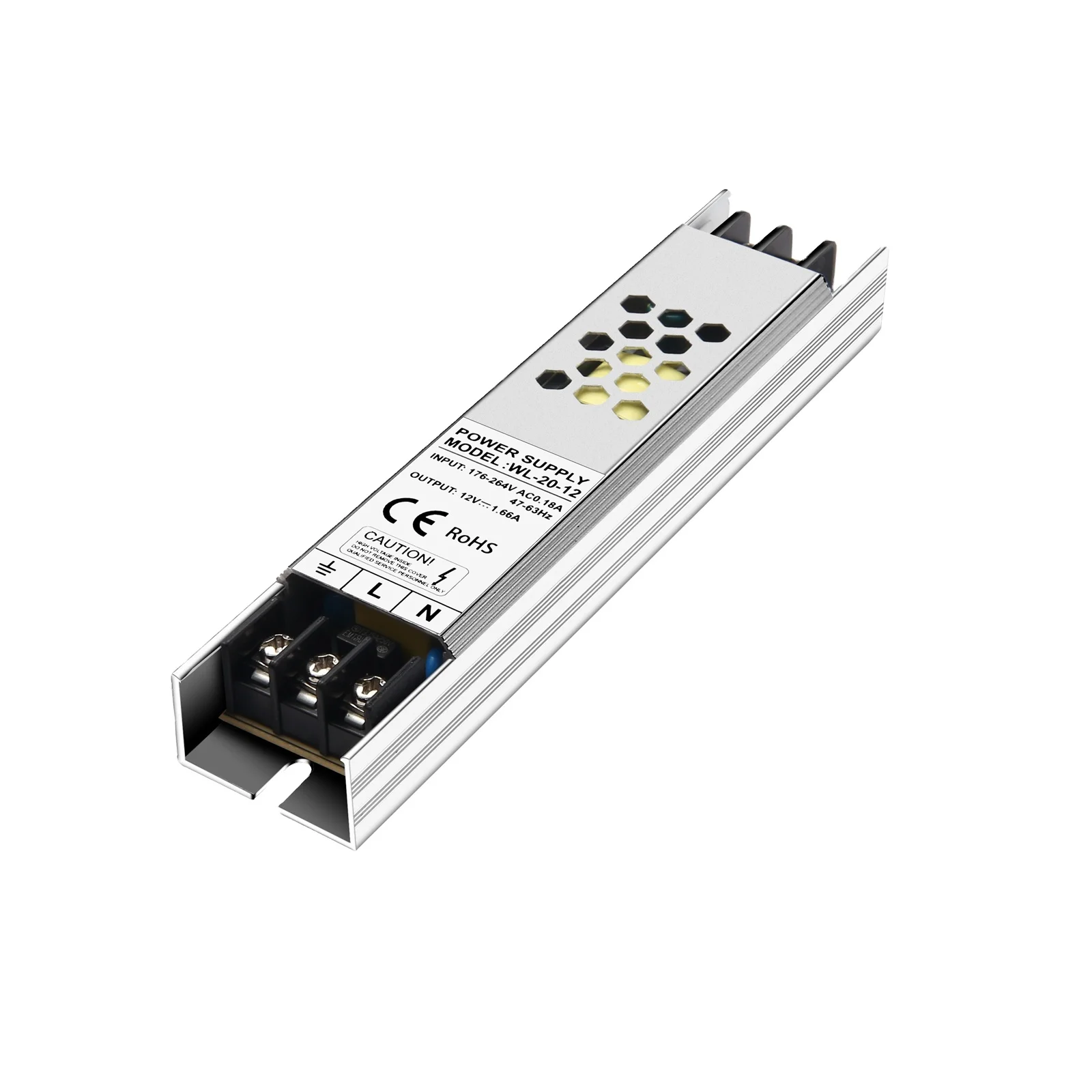 30mm Width 19mm Height  Ultra Thin 24VDC 0.83A LED Driver 20W Constant Voltage LED Strip  Module Power Source