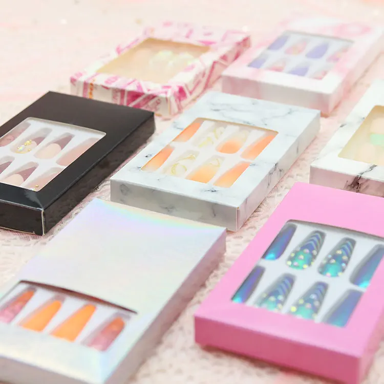 Tstory 2022 Press On Nail Packaging Box for Artificial Nails With Logo Nails Press Designs