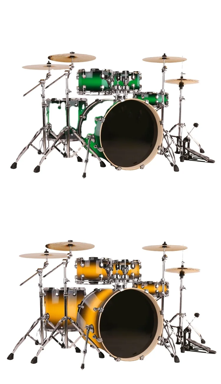 Gradient Color Customizable High Quality Drum Kits Set Musical Instrument Drum Kit