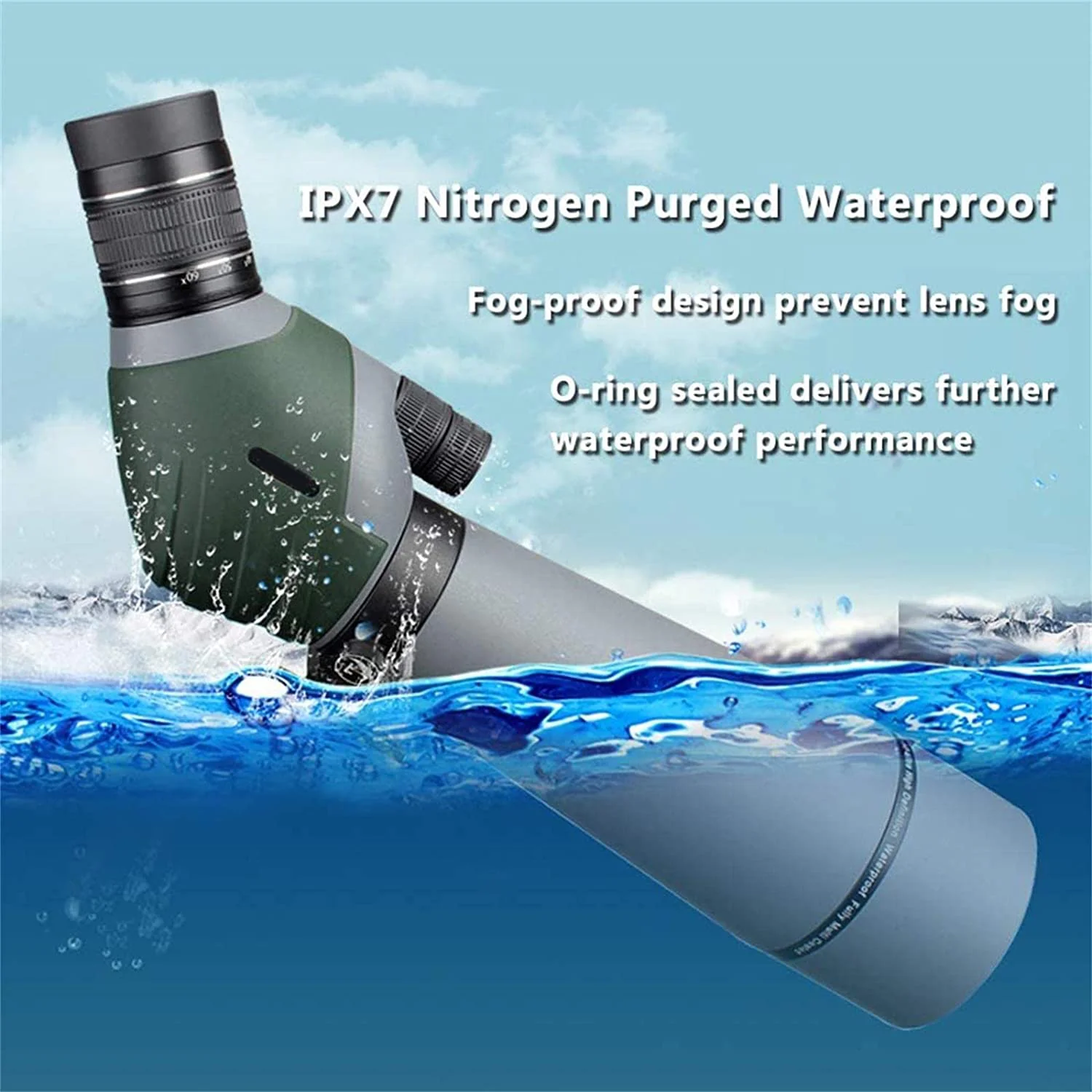 SUNCORE 20-60x80 Dual Focusing ED Spotting Scope - Ultra High Definition Optics Scope with Carrying Case and Smartphone Adapter