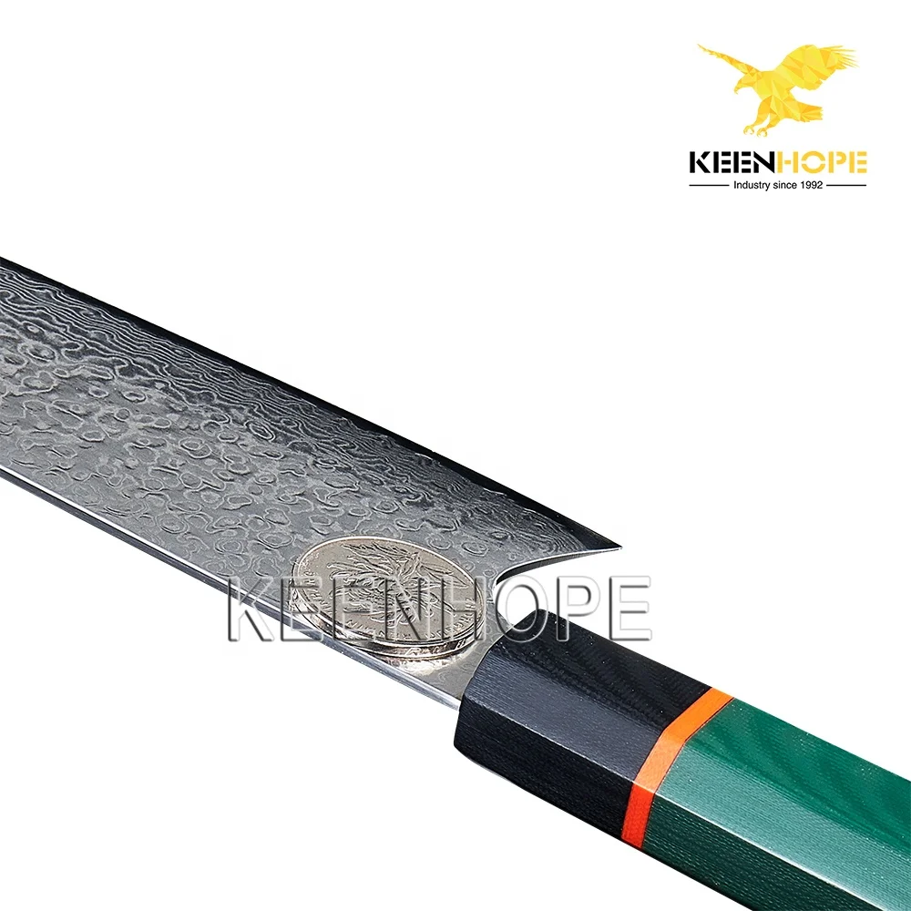 Best Selling 67 Layers Damascus Steel  8 Inch Kiritsuke Knife Japanese Knife VG10 Core Damascus Knife Set Kitchen Cooking