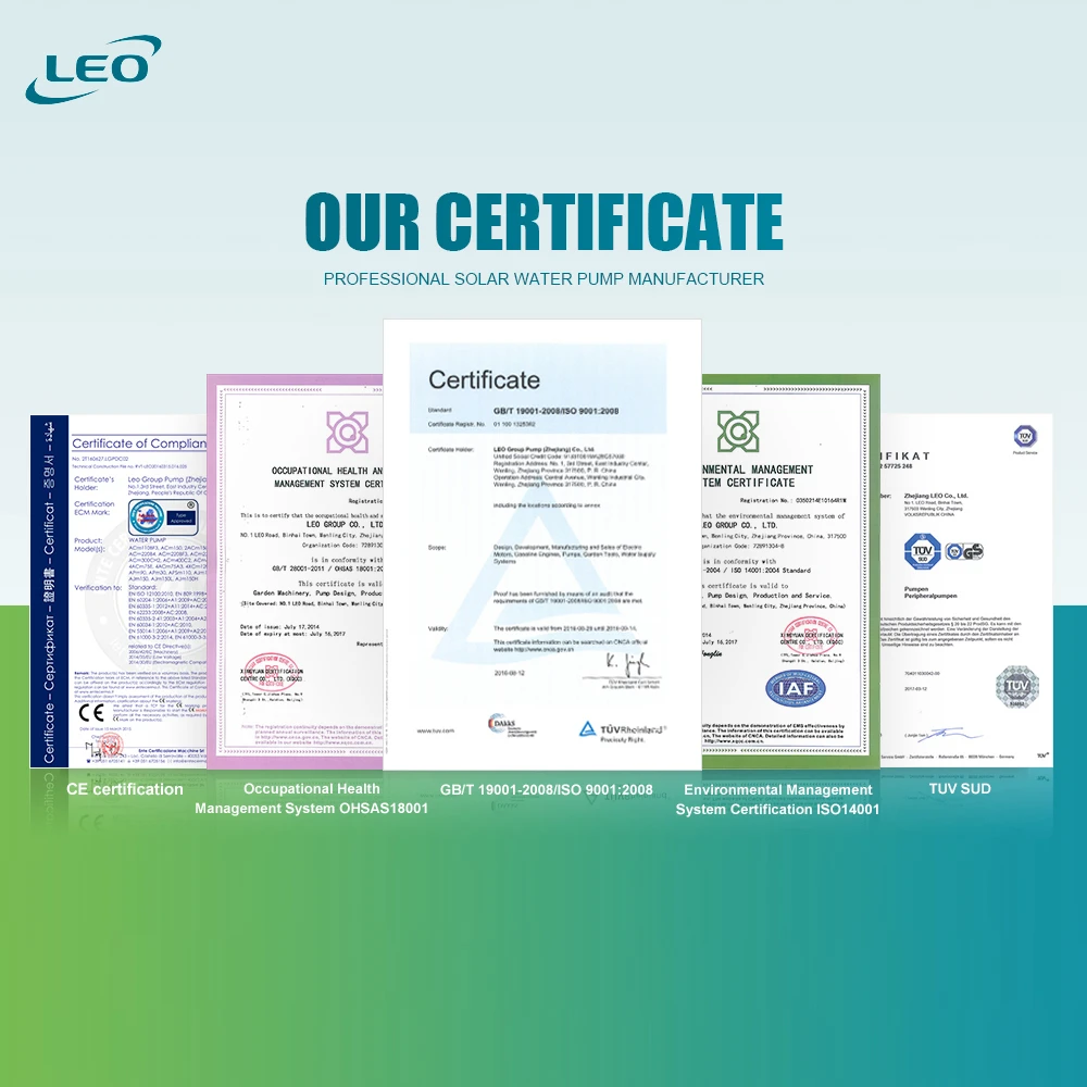 Насос для воды LEO на солнечной батарее из нержавеющей стали 3