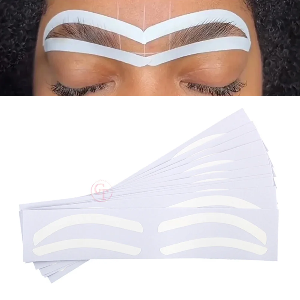 Disposable Airbrush Brow Sticker Microblading Eyebrow Stencil Brow Guide Auxiliary Template Brow Shape Tapes Makeup Tool