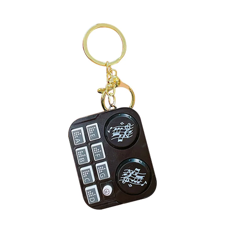 Xinxing Mini DJ Processor Musical Instrument Keyrings Kids Birthday Gift Educational Retro Toy Operated Games Machine Key Chain