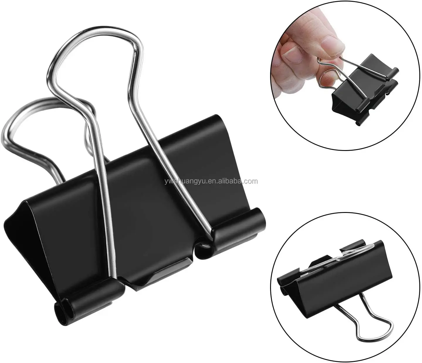 1pc 25mm  paper clips Long Tail binder clips black memo paper clips butterfly