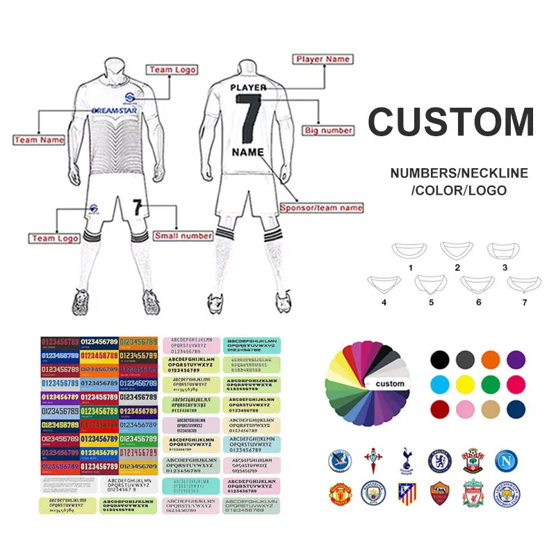 Wholesale Custom Logo Thailand Sportswear Breathable Psg Football Jersey 21/22 Soccer Wear Uniform Set