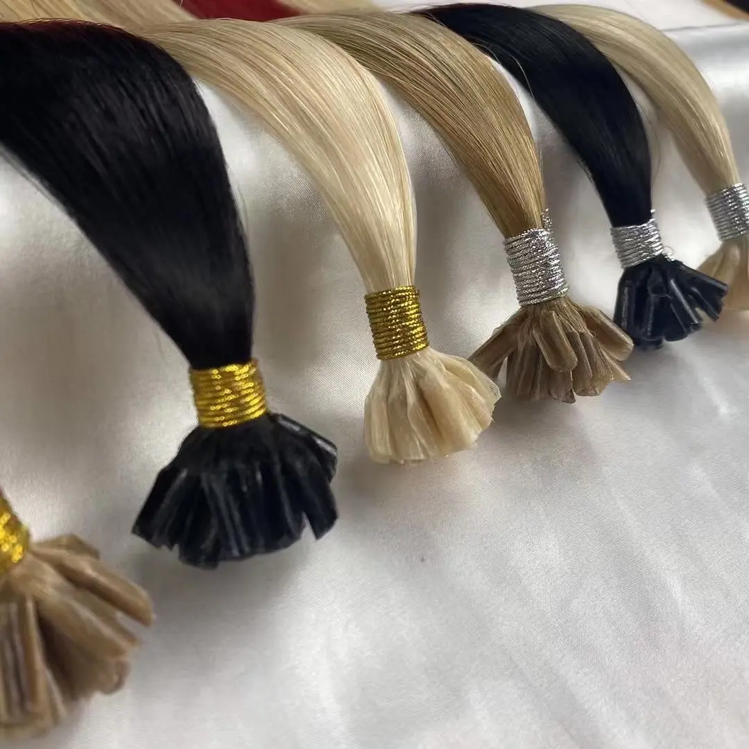 RTS High Quality Cuticle Aligned Pre Bonded U Tip Human Hair Extension for Woman Hot  Hair Extension Nail U Tip Hair