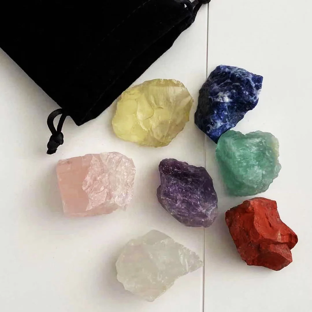 Wholesale High Quality Natural Crystals 7 Chakra Healing stones Amethyst Clear Rose Quartz Stone Crystals Point