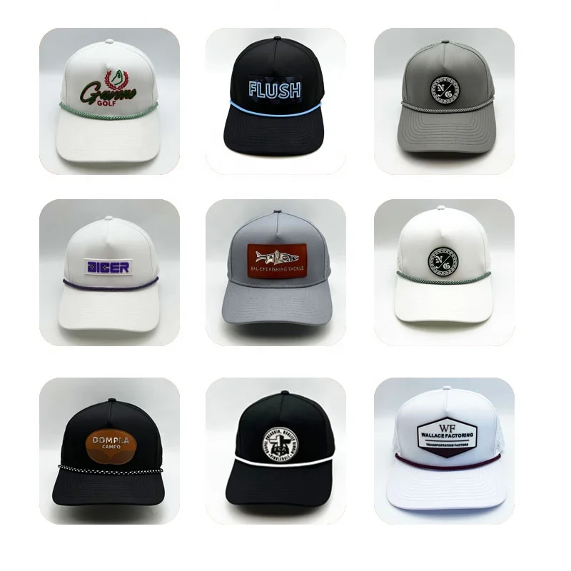 5 панелей резиновый ПВХ патч логотип Gorras водонепроницаемые бейсбольные кепки на заказ лазерное вырезание отверстия перфорированные спортивные Гольф веревочная шляпа