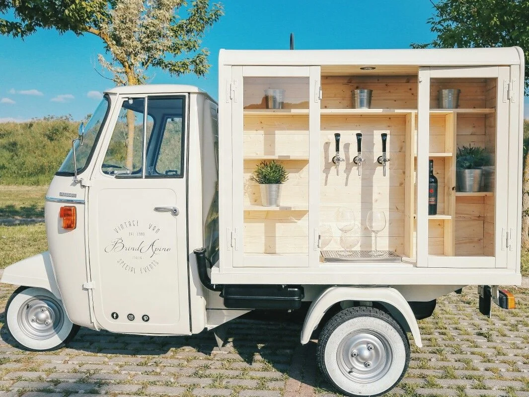 Фургон для продажи Piaggio Ape City Европейский туктук просекко мобильный пивной