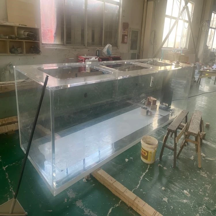 Low price transparent top filter aquaponics farming home decoration fish tank stone