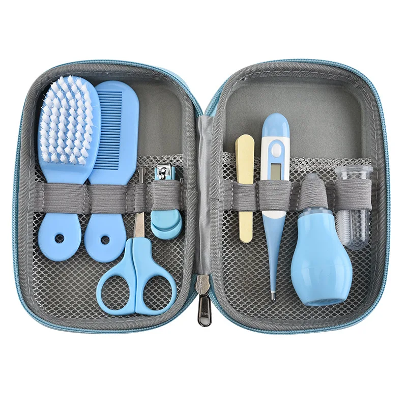 Home Used Baby Health Gift 8 Sets Food Grade Silicone Safety Portable Baby Care Kit Grooming Kits Health Kit Baby Products 2024